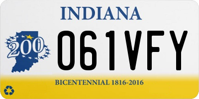 IN license plate 061VFY