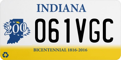 IN license plate 061VGC