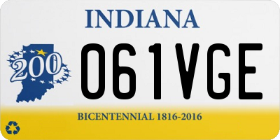 IN license plate 061VGE