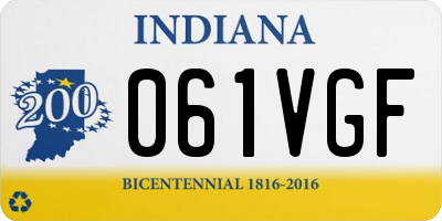 IN license plate 061VGF