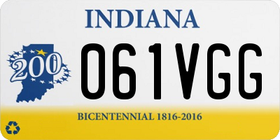 IN license plate 061VGG
