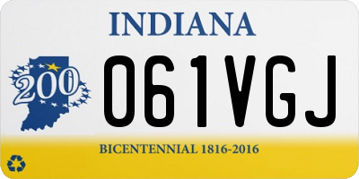 IN license plate 061VGJ
