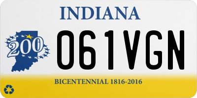 IN license plate 061VGN