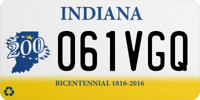 IN license plate 061VGQ