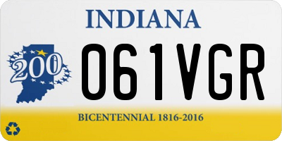 IN license plate 061VGR