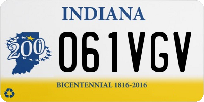 IN license plate 061VGV