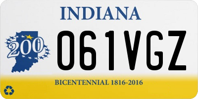 IN license plate 061VGZ