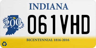 IN license plate 061VHD