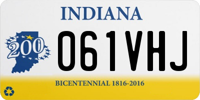 IN license plate 061VHJ