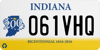 IN license plate 061VHQ