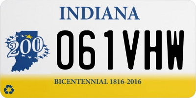 IN license plate 061VHW