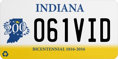 IN license plate 061VID