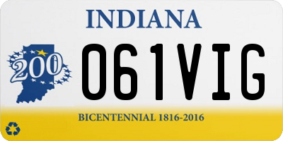 IN license plate 061VIG