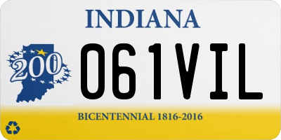 IN license plate 061VIL