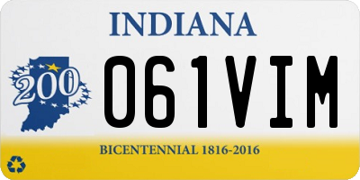 IN license plate 061VIM