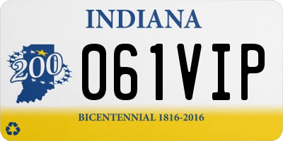 IN license plate 061VIP