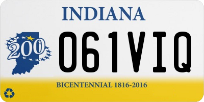 IN license plate 061VIQ