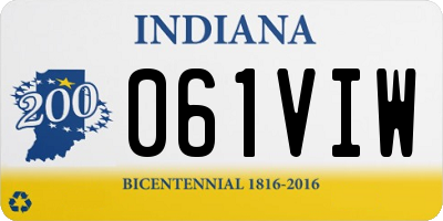 IN license plate 061VIW