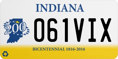 IN license plate 061VIX