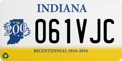 IN license plate 061VJC