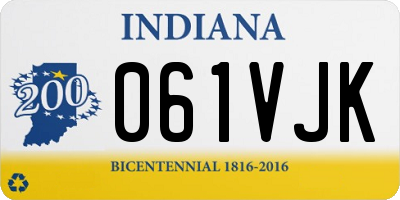 IN license plate 061VJK