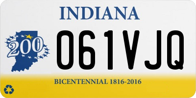 IN license plate 061VJQ