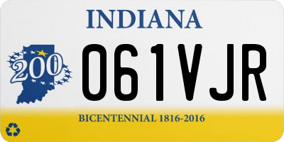 IN license plate 061VJR