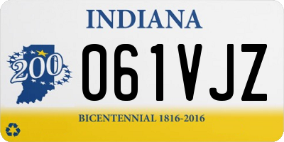 IN license plate 061VJZ