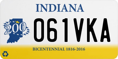 IN license plate 061VKA