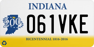IN license plate 061VKE