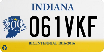 IN license plate 061VKF