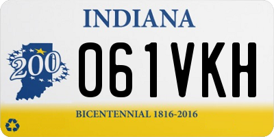 IN license plate 061VKH