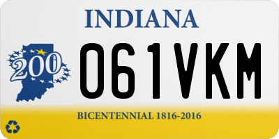 IN license plate 061VKM