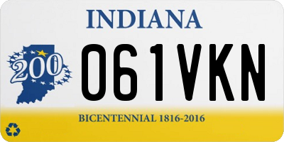 IN license plate 061VKN