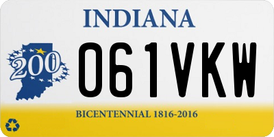 IN license plate 061VKW