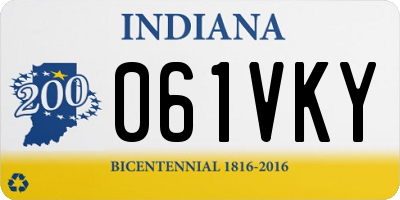 IN license plate 061VKY