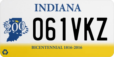 IN license plate 061VKZ