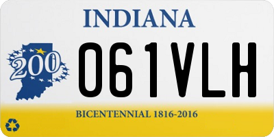IN license plate 061VLH