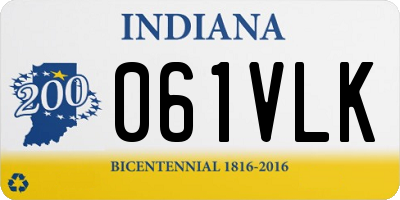 IN license plate 061VLK