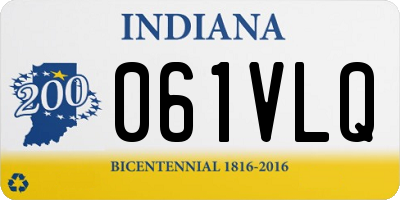 IN license plate 061VLQ