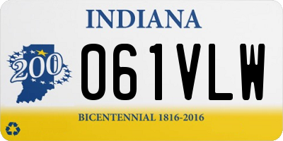 IN license plate 061VLW