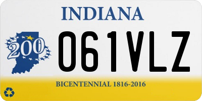 IN license plate 061VLZ