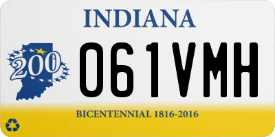 IN license plate 061VMH
