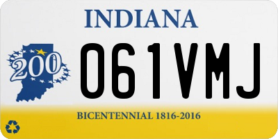 IN license plate 061VMJ