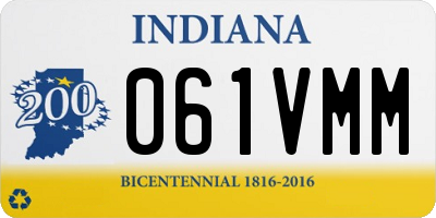 IN license plate 061VMM