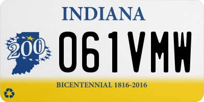 IN license plate 061VMW
