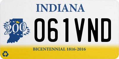 IN license plate 061VND