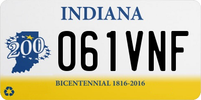 IN license plate 061VNF