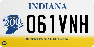 IN license plate 061VNH