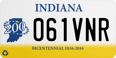 IN license plate 061VNR